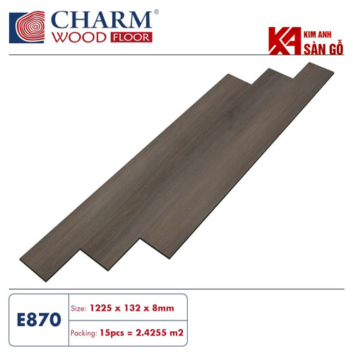 Sàn Gỗ Công Nghiệp 8MM CHARM WOOD-E870